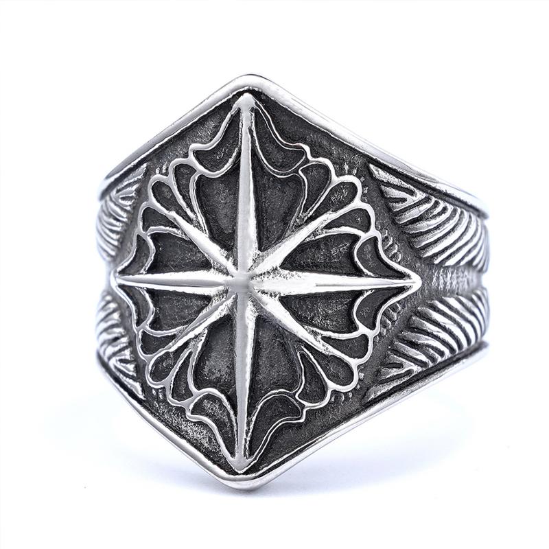 Vintage Anchor Lighthouse Ocean Sailor Ship Viking Rings Men Women Stainless Steel Ring Punk Rock Fashion Jewelry Dropshipping