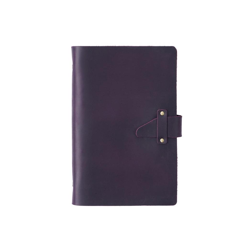 Genuine Leather A5 Business Planner Binder - Retro Style