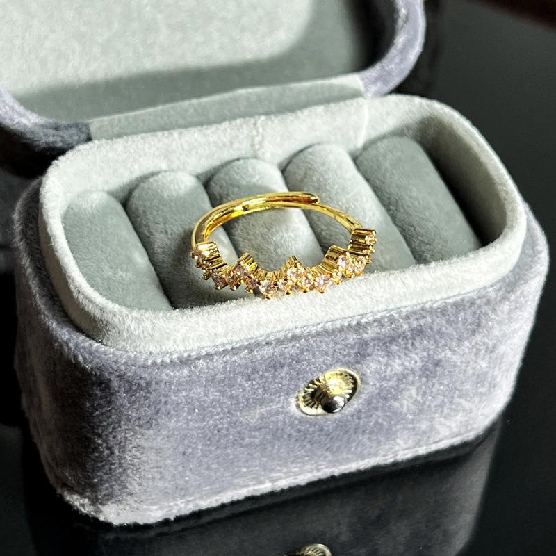 Caibao Series Open Ring Women'S Simple Fashion Niche Design Sweet Cool Light Luxury High-End Accessories