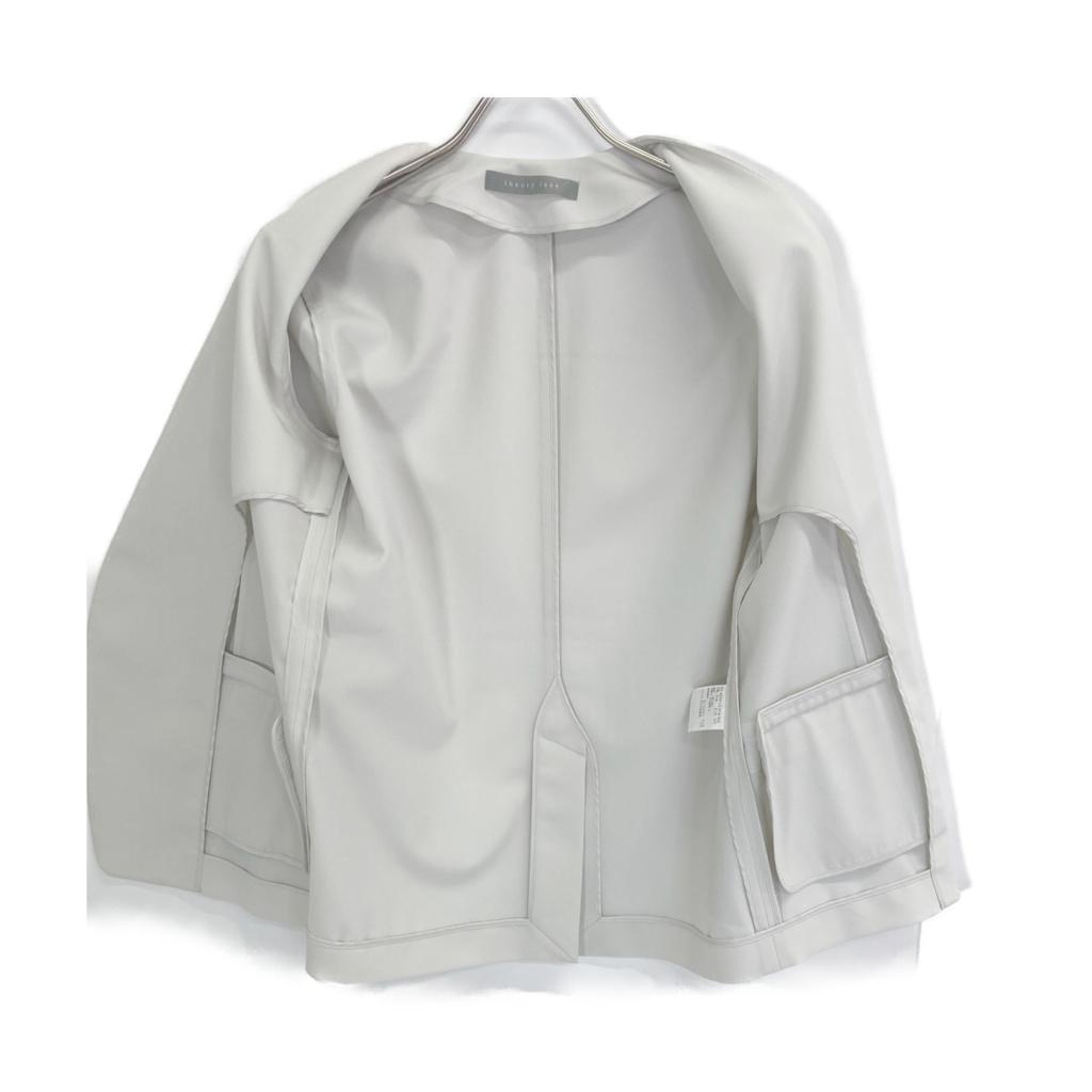 theory luxe 24Stainless Steel 03-4204112S Steering Gray Buttonless Collarless Jacket Jacket S32 Steering greyUsed