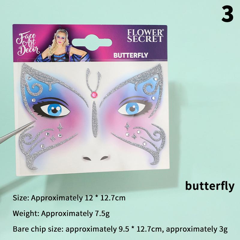 

Метелик Тимчасове татуювання Блиск Крила Куточок очей Водонепроникне мистецтво Наклейки на обличчя Макіяж Сцена Музика Фестивалі Вечірка
