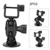 2pcs Mini Dash Camera Mount Bracket Dashboard Recorder Suction Cup 360 Degree Adjustable Universal(UShape Head )