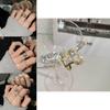 Stunning Korean Water Diamond Wave Cross Geometric Ring For Women Adjustable Size Fashion 2023