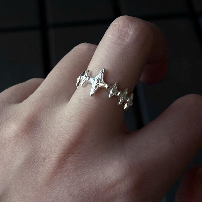 Xiaohongshu Bestseller: Women s Irregular Cross Ring – Simple, Light Luxury, Versatile Fashion Accessory Adjustable Open Size