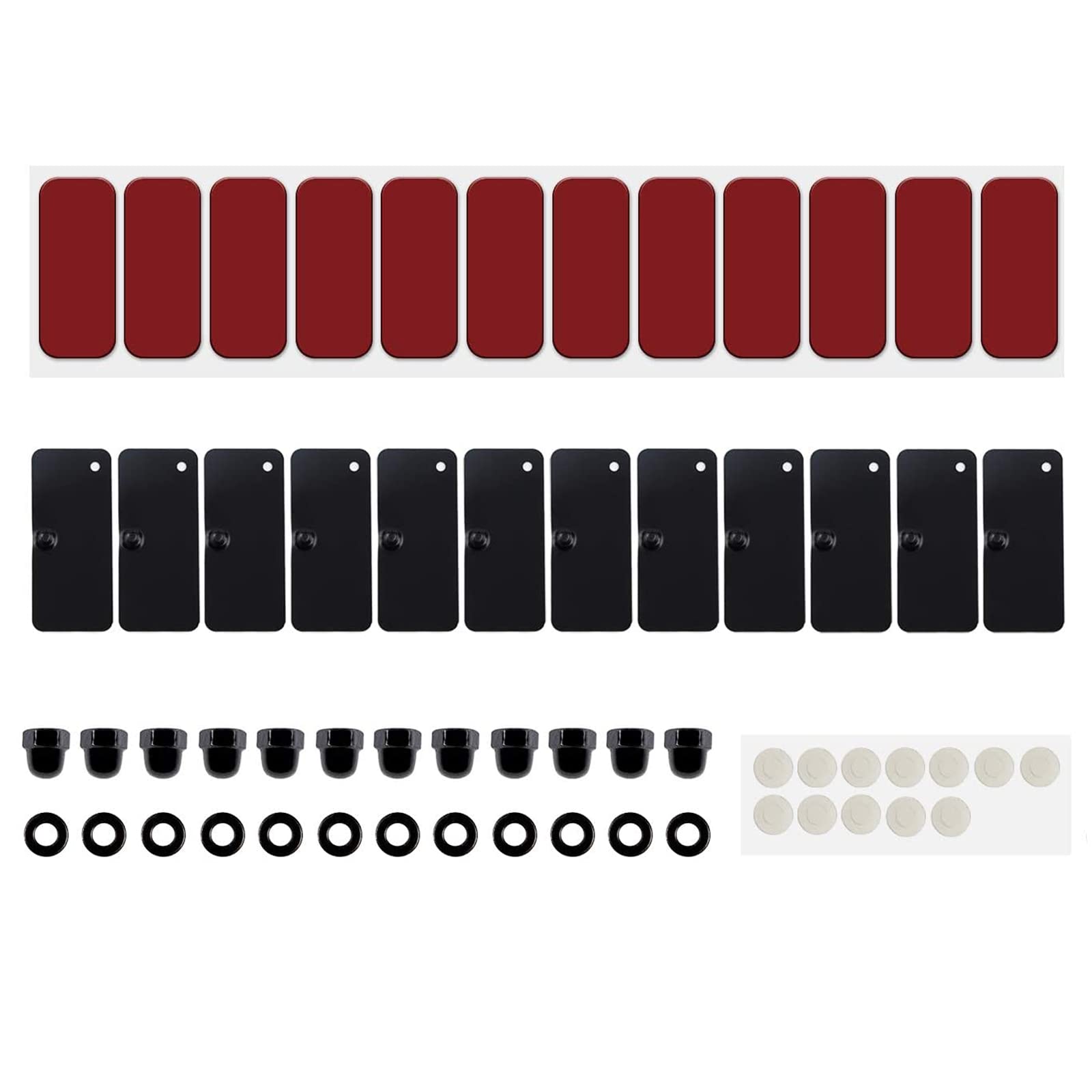 

Комплект крепежа жалюзи заднего стекла с монтажной лентой и клейкой лентой 3M для Ford Dodge и Camaro E-cowlboy Двусторонняя Mustang, Challenger, (12