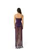 European & American Style Tassel Patchwork Strapless Jumpsuit Dress