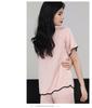 Women's Ice Silk Pajama Set: Short Sleeve Lapel, Korean Style for Spring to Autumn
