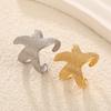 Starfish Open Ring Stainless Steel Gold Color Women Trendy Finger Rings Exaggerated Zircon Birthday Gift Wholesale