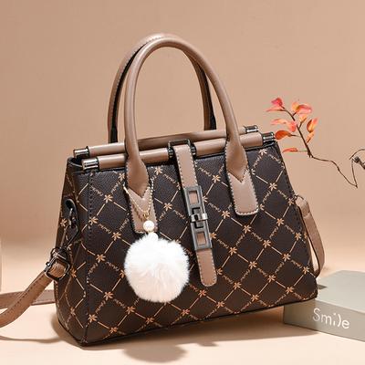 Sac à main en cuir pour femme, imprimé rétro, sacoche à bandoulière tendance