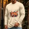 Men's Casual Long Sleeve Neck T-Shirt for Halloween