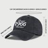 "Limited 1966 Edition" Print Washed Baseball Cap Adjustable Unisex Vintage Birthday Sun Hat