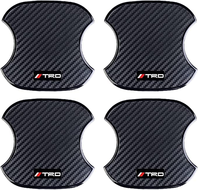 

TRD Door Handle Protectors, Carbon Fiber Door Knob Guards for Cars, Scratch Prevention, Pack of 4 (M, TRD)