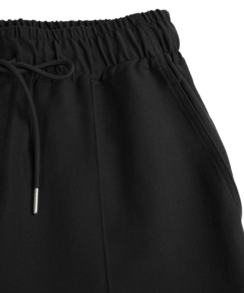 Nodeuyuumeon R/N Spandex Relaxed Elastic Waist Slacks [Black]