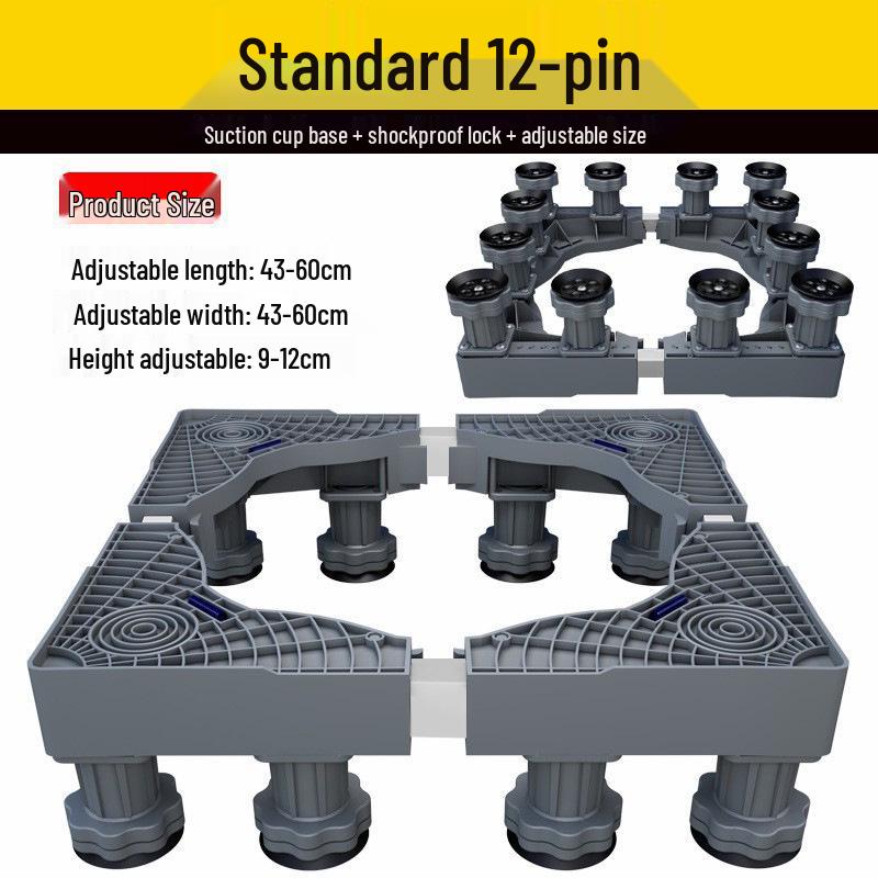 Adjustable Moisture-Proof Washing Machine Stand with Drum Impeller