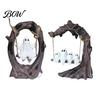 Weather-Resistant Garden Ornament Ghost On Tree Swing Halloween Decor, Resin Spooky Figurine with Vintage Whimsical Home Furnishings Base, Festive