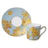 Noritake Demitasse Cup & Saucer, 85cc, Homage Collection, Pale Blue Rose Design, Fine Porcelain (Premium White), T2404/H-768