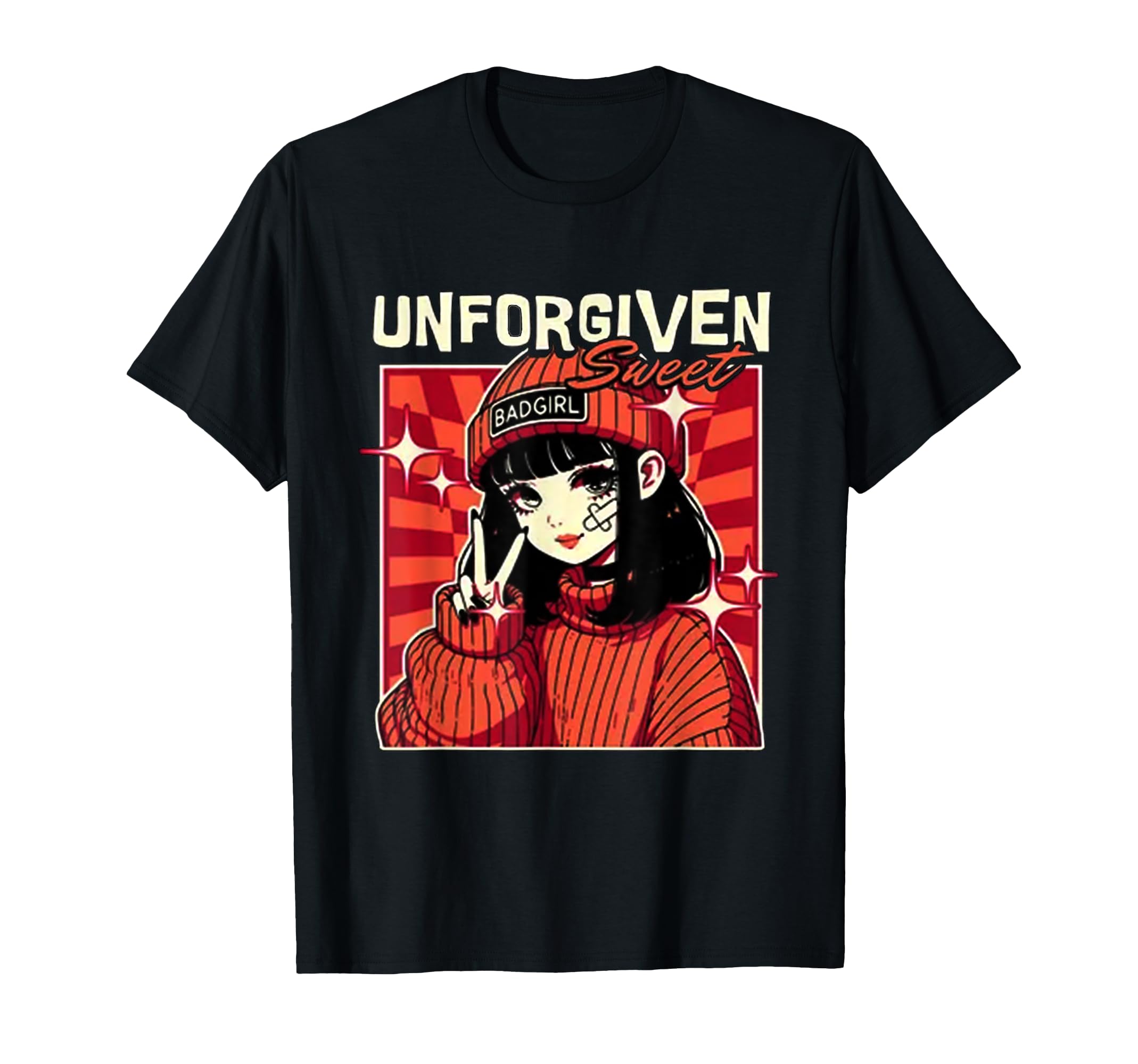 Japanese cute Manga, anime, merchandise, fox, men s, women s, kids  T-shirt чёрный