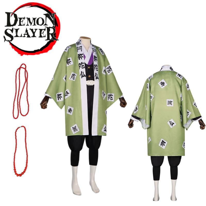Demon Slayer Himejima Gyoumei Cosplay Costume Anime Halloween Polyester Outfit