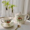 Hot Sale Ceramic Teapot European and American Pastoral Style Home Office Afternoon Tea Service Tea Pot Cafe Coffee Pot