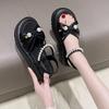 Fashion Summer Outdoor Black Ladies Shoes The Best Footwear Luxury 2025 Comfort Offers Sale Pvc Trend Asian Size Vip Women's Sandals