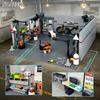 404PCS MOC City Series Car Repair Shop Scene Building Toy