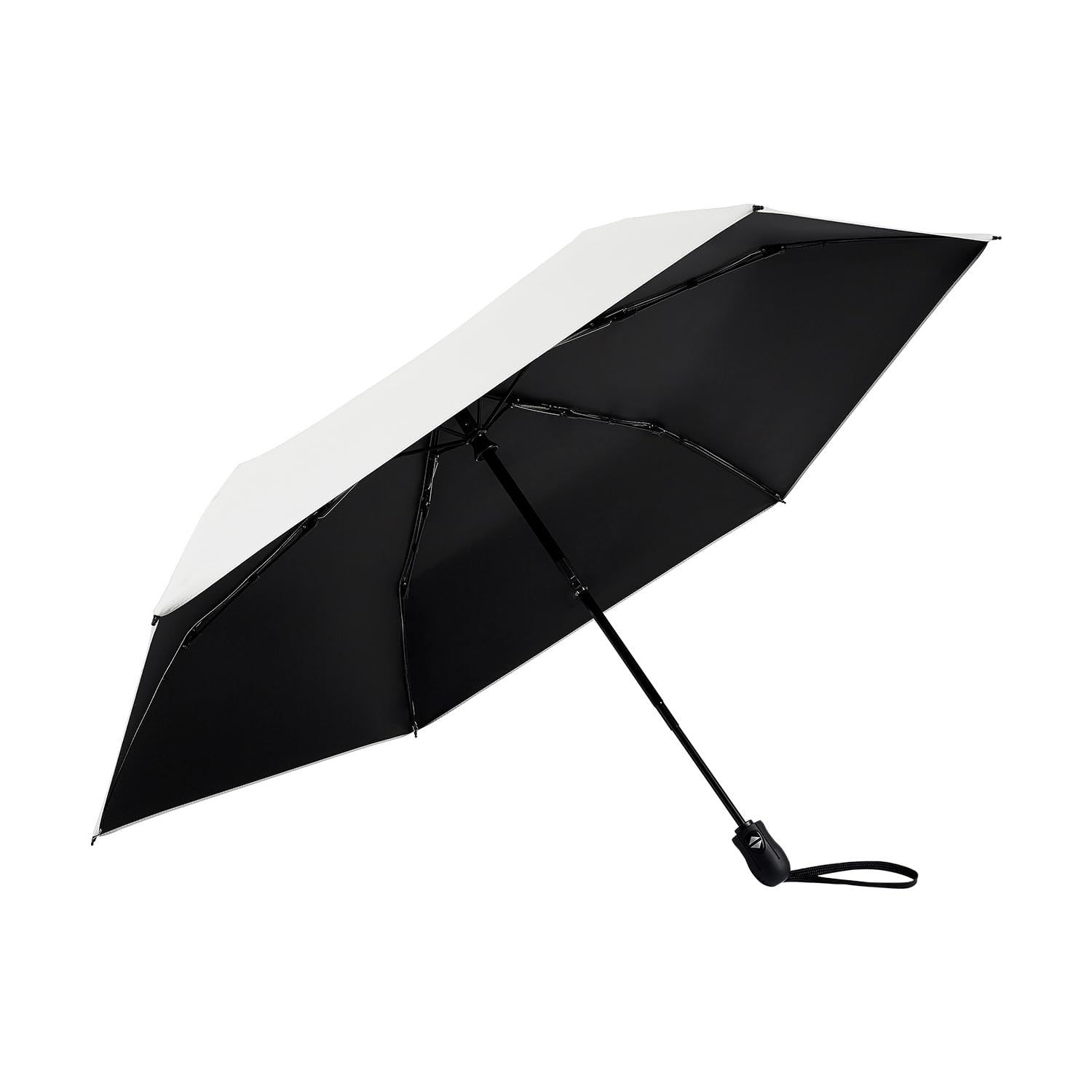 

konciwa Folding Shape Memory Parasol with UV Suitable for Sun and Automatic Full Light and Heat Protection [5-Second Umbrella] 100% Protection, Rain, білий