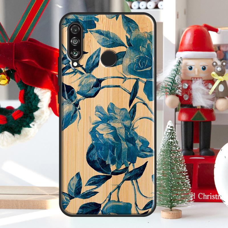 Tree Flower Bamboo Wood For Huawei Nova 9 10 SE 11 Pro Y60 Y70 Y90 Y61 Y91 Y72 Y73 12i 11i 8i P20 P30 P40 Lite Case