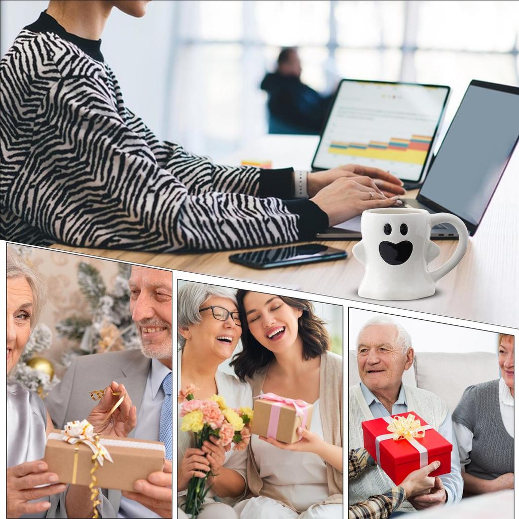 Cute Ghost Water Cup Creative Pumpkin Ghost Ceramic Mug Halloween Coffee Mugs Milk Mug Cute Halloween Mug Halloween Gift