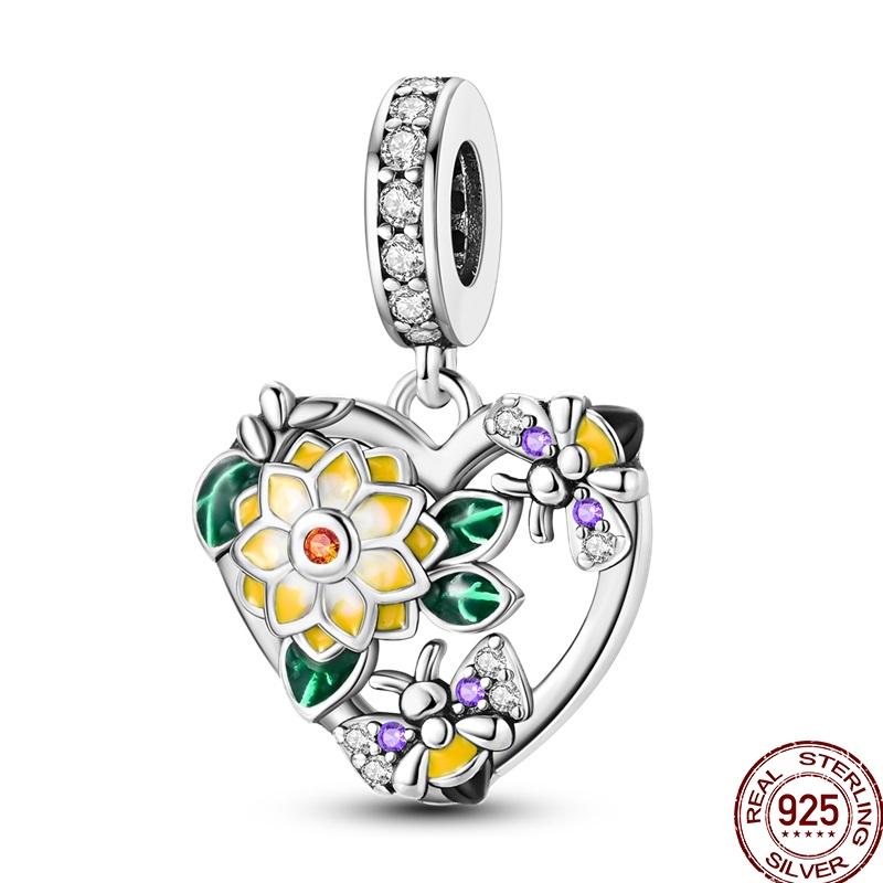 New Copper Autumn Golden Charms Maple Leaf Squirrel Pumpkin Deer Beads Fit 3Mm Original Bracelet Diy Jewelry Gifts