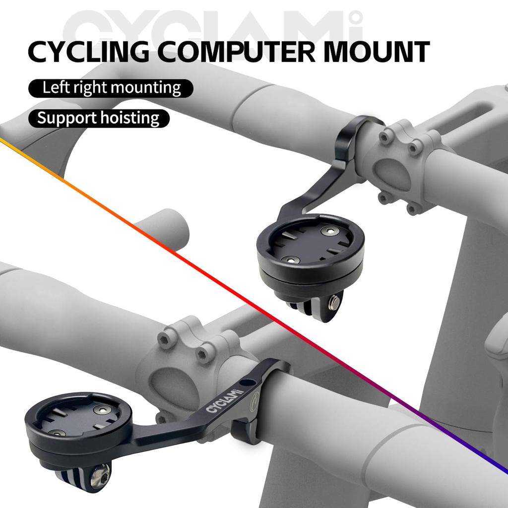 CYCLAMI Cycle Computer Mount, Perfect for Garmin, Bike Computer Bracket, Handlebar Mount, Extension Mount, Bicycle Accessories, Anti-Vibration,