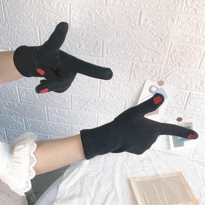 Women Warm Gloves Winter Touchscreen Gloves with Colored Nails Windproof Thermal Gloves for Running Errands Cycling Driving