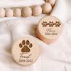 Pfotenabdruck Haustier Gedenkbox Benutzerdefinierter Name Personalisierte Holz Katze Hund Zahn Haare Aufbewahrungsboxen Haustierbedarf Gedenkgeschenke