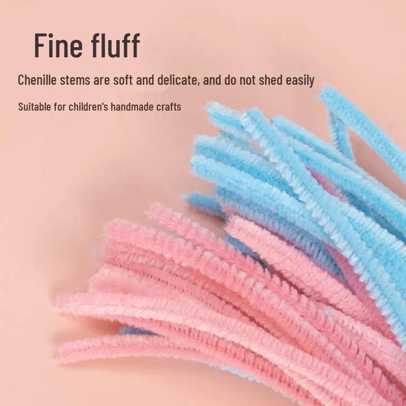 Chenille Stem Bouquet DIY Kit: Colorful Macaron Roses