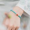 New Chinese Turquoise Rice Bead Beaded Bracelet Bracelet, Retro Light Luxury High-end Bracelet, Simple Temperament Jewelry Women