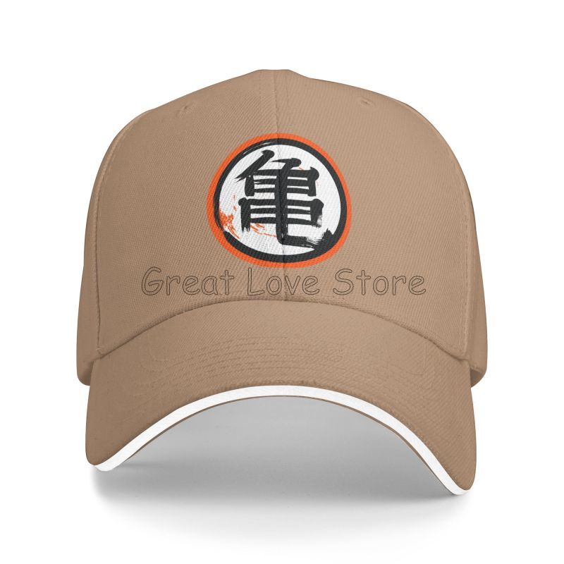 DBZ Kanji Print Baseball Cap Unisex Adjustable Sun Hat Luxury Trucker Sandwich Cap Women Casual Snapback Bucket Caps Golf Hats