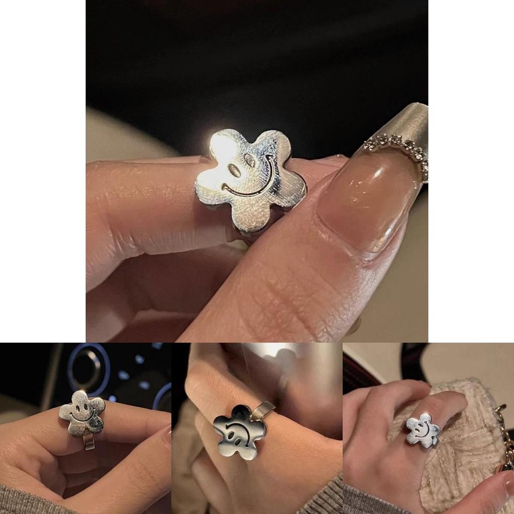 Smiley Fashion Forward Face Ring Stylish Copper Design With Adjustable Size For Women