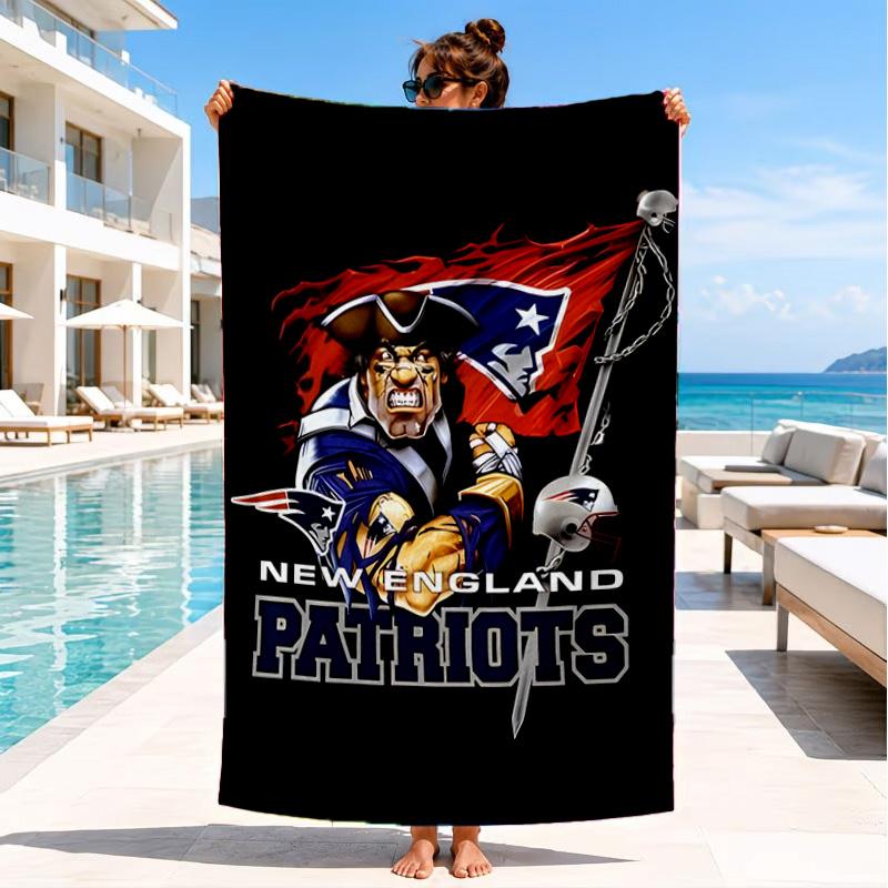 New England Patriots Gear Beach Towel, Quick-drying, Easy To Care For, Suitable for Both Fitness and Beach Vacations,Sports Essential
