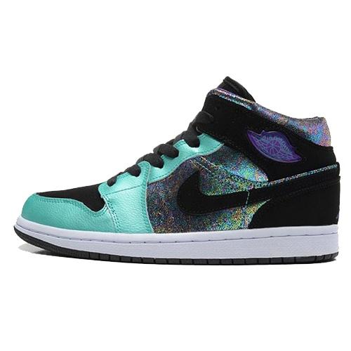 (GS) Air Jordan 1 Mid Atomic Teal Ultraviolet Kids 555112-309 EU 36.5