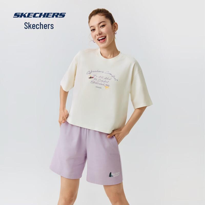 

Skechers Women s Loose Knit Short-Sleeve T-shirt L226W018 M