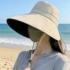 Anti-UV Sun Hat Wide Brim Safari Cap New Bucket Hat  Women