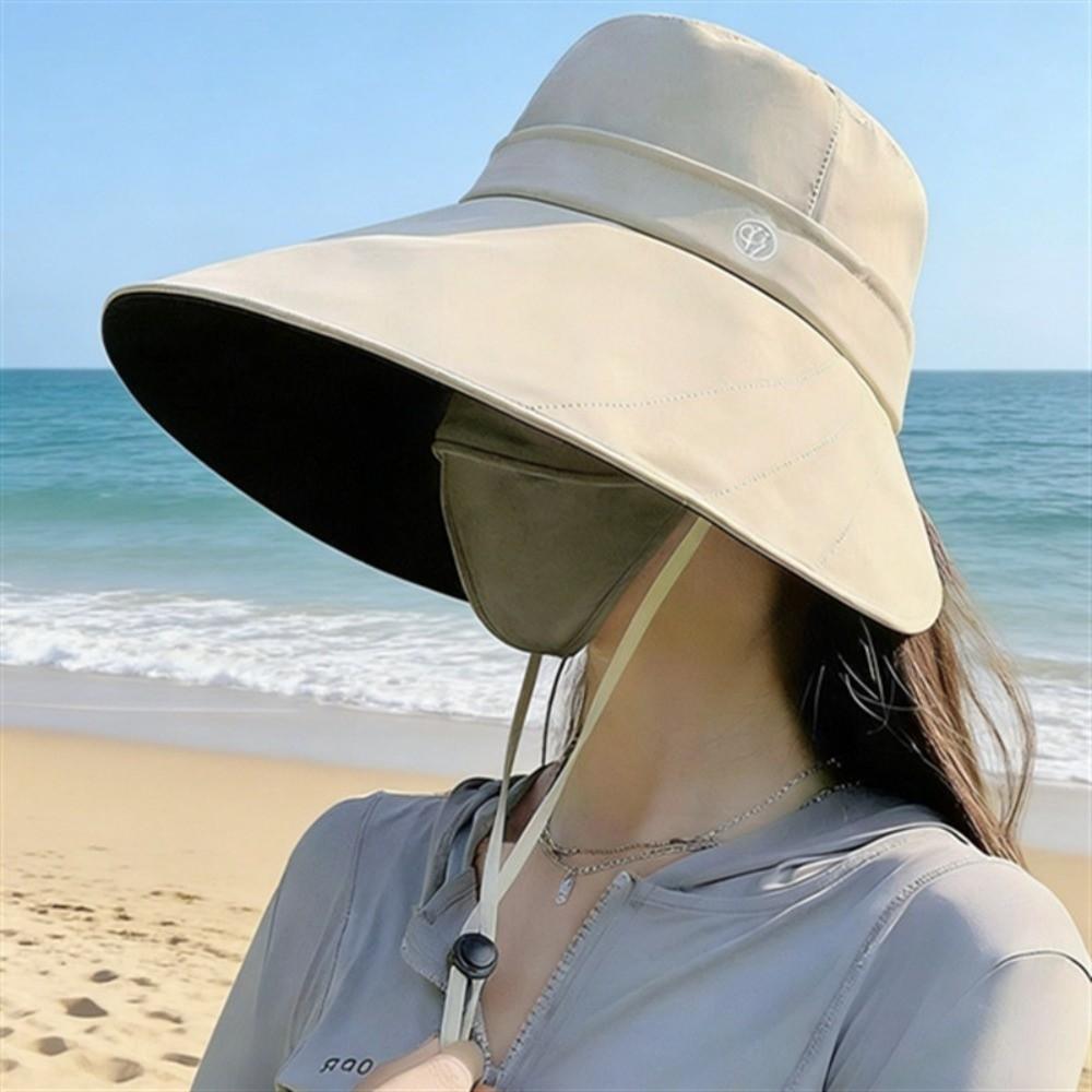 Anti-UV Sun Hat Wide Brim Safari Cap New Bucket Hat  Women