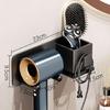 Hair Dryer Holder Hair Straightener Organizer Wall Mounted Storge Box Bathroom