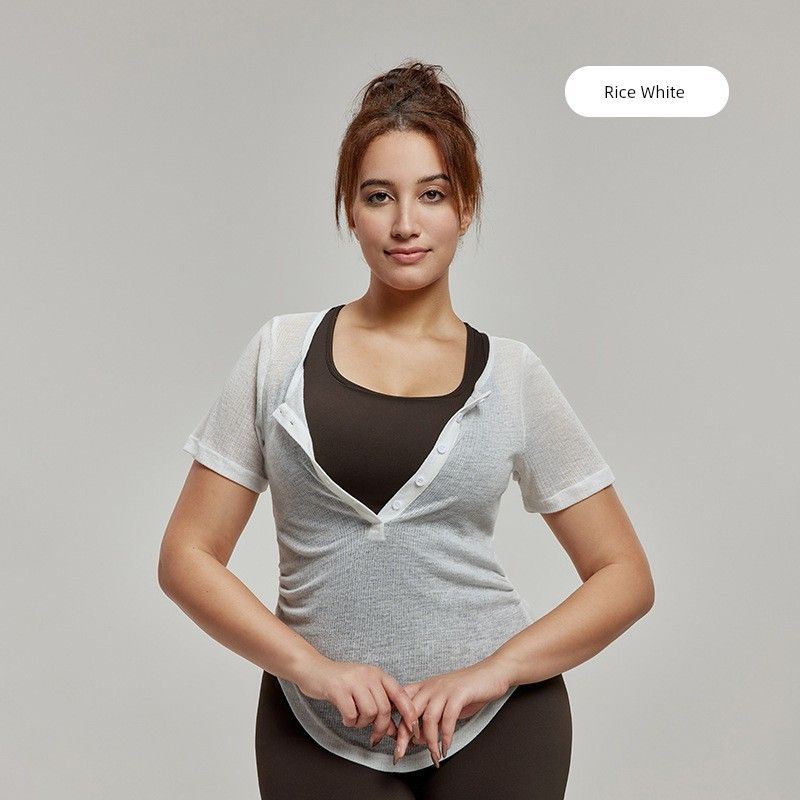 

Топы Женский Фитнес Сетчатый Прозрачный С приталенной талией Футболка с коротким рукавом Полупрозрачный Скрывающий недостатки Большого размера Большого размера Женская Одежда для йоги и тренировок Rice White L(Recommend 75.00 kg-100.00 kg)