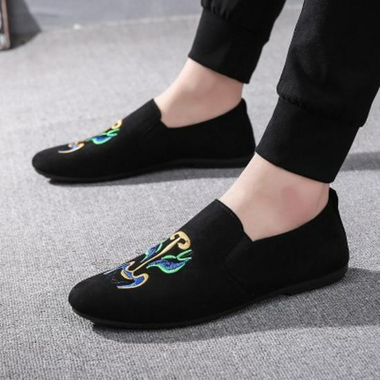 

Мужская повседневная модная обувь в корейском стиле из ткани A16; 43 чёрный