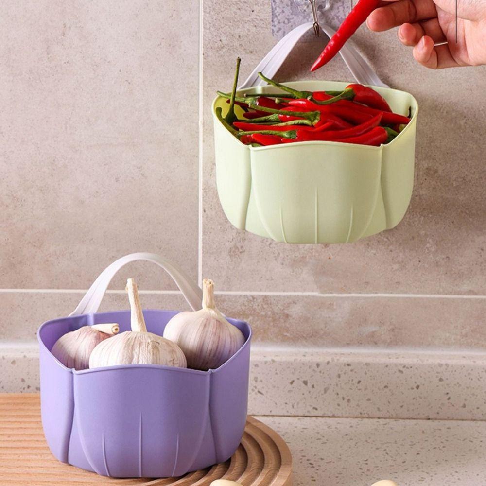 

Настенная корзина для хранения лука, имбиря, чеснока, пластиковая настенная корзина для овощей, кухня