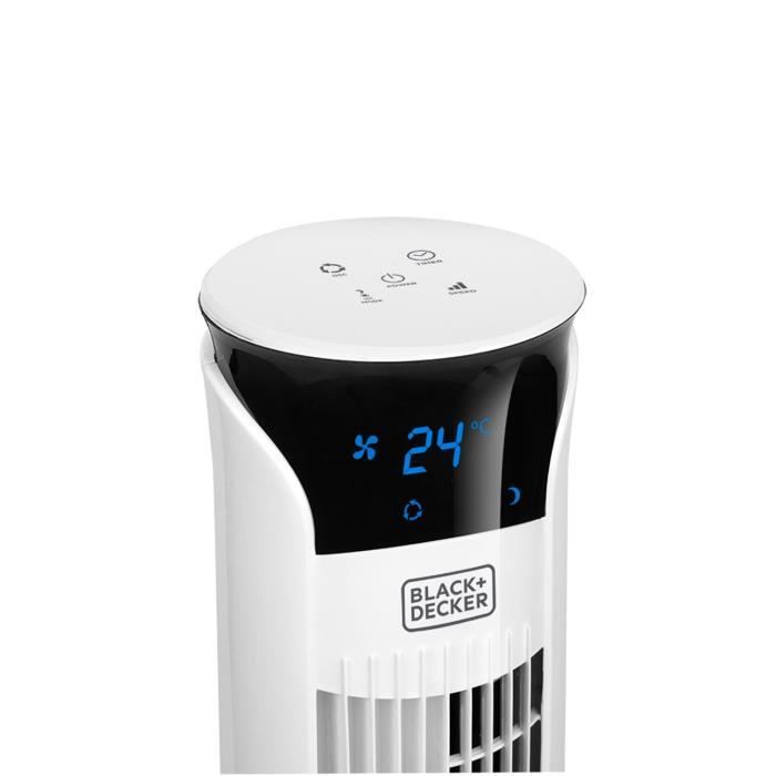 Ventilateur Colonne - BLACK+DECKER - BXEFT49E - Silencieux - Oscillant - Télécommande