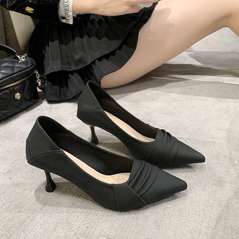 Ladies Summer New high heels Casual shallow mouth pointed Shoes Versatile elegant work shoes Fashion comfortable Women's pumps