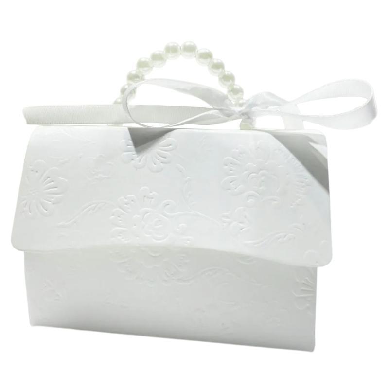  Wedding Favor Boxes,Paper Gift Boxes Pearls Handbag Chocolate Treat Gift Boxes