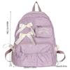 Mochila con Lazo de Flores Lona Lona Bolso para Hombros Estudiantes Creativos Bolso Escolar Exterior