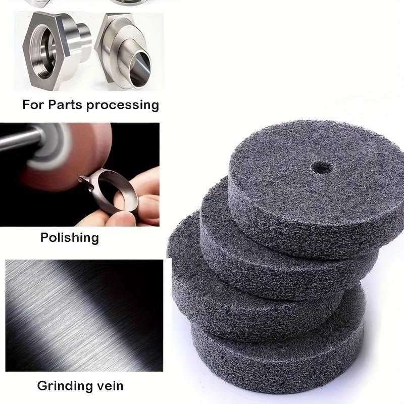Fiber Polishing Wheel Kit, Round Head Installation Point, Compatible with Disc Sander and Bench Grinder, Suitable for Desktop Polisher